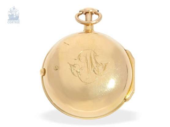 Taschenuhr: museale Sammleruhr, originale Uhr des königlichen Uhrmachers Julien Le Roy mit Doppelkomplikation: Repetition und Datum, Paris 1740, No. 1648 - photo 4