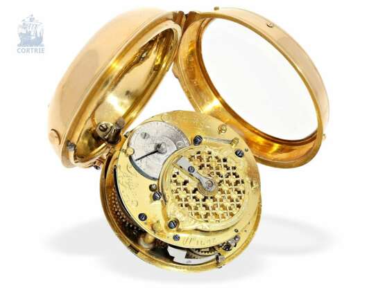 Taschenuhr: museale Sammleruhr, originale Uhr des königlichen Uhrmachers Julien Le Roy mit Doppelkomplikation: Repetition und Datum, Paris 1740, No. 1648 - фото 5