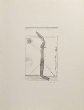 Thomkins, André (1930-1985) "Devise" 1971, Lithographie, u.r. sign., PM ca. 31x19,5cm, BM 64x50cm - photo 2