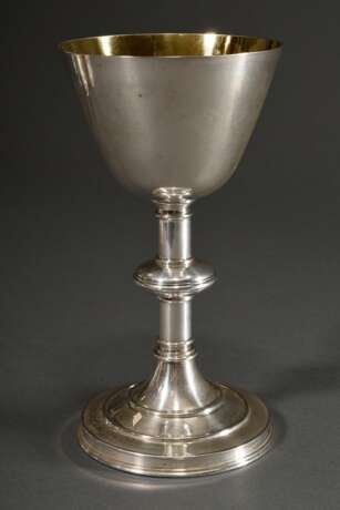 Arts & Crafts Messkelch in schlichter Façon mit konischer Kuppa, Elkington & Co., Birmingham 1896, Silber 925, 462g, H. 21,5cm, Ø 11,5cm - Foto 1