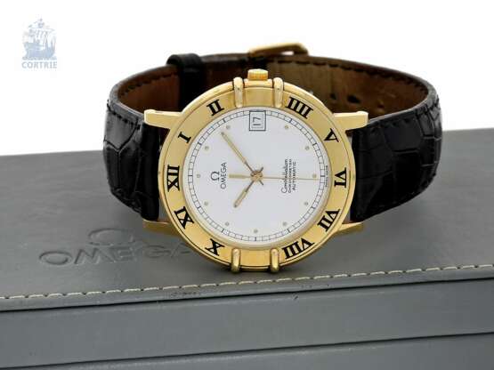 Armbanduhr: hochwertiges 18K Gold Chronometer, Omega Constellation Automatic mit Box & Papieren von 1995 - Foto 1