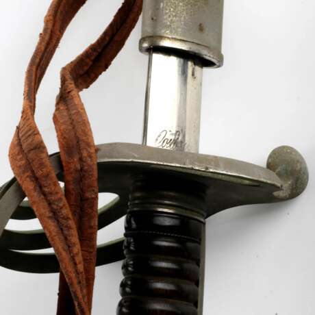 Shaped sword with a steel hilt and scabbard. Steel 19th century - photo 4