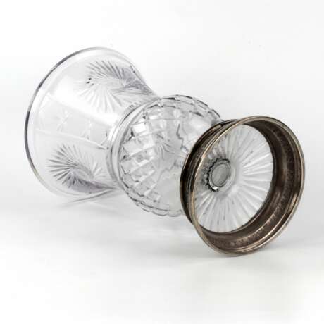 Crystal vase in silver. Silver 20th century - photo 3