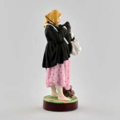 Porcelain figurine Bitter share. Gardners factory, 19th century.