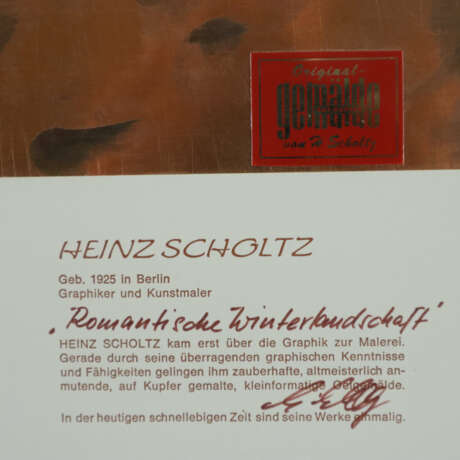 Scholtz, Heinz (1925 Berlin) - "Romantische Winter… - Foto 3