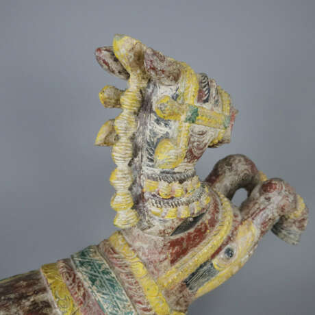 Pferdefigur / Prozessionspferd - Indien 19.Jh., ge… - фото 8