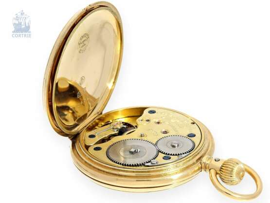 Taschenuhr: frühe Goldsavonnette von A. Lange & Söhne Glashütte mit massiver Uhrenkette, No. 27079, Glashütte 1888 - фото 3