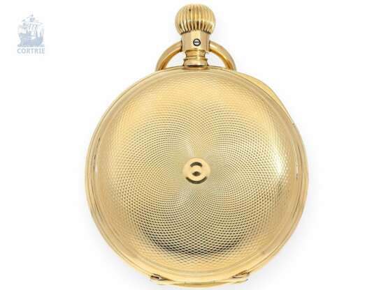 Taschenuhr: frühe Goldsavonnette von A. Lange & Söhne Glashütte mit massiver Uhrenkette, No. 27079, Glashütte 1888 - photo 8