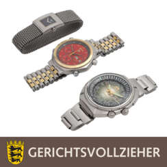 Group of Two mens watches &amp; women's watch, div. Brands including TISSOT.