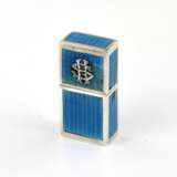 Miniature ladies lighter made of silver with guilloche enamel. 20th century - photo 1