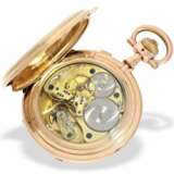 Taschenuhr: schwere Louis XV Goldsavonnette mit anhaltbarer, springender Sekunde "Seconde Morte", A. Lange & Söhne Glashütte, um 1890 - Foto 7