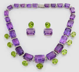 Extravagantes Amethyst-Peridot-Parure im Stil von BVLGARI