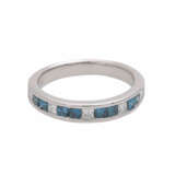 Ring mit Paraiba- und Diamantkarrees - Foto 1