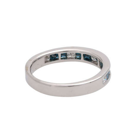 Ring mit Paraiba- und Diamantkarrees - photo 3