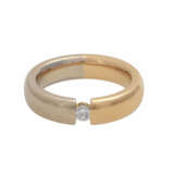 Ring mit 1 Brillant, ca. 0,15 ct (punz.), - Foto 1