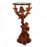 Wooden console with carved cupids. Wood 19th century - photo 1