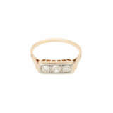 Ring mit 3 Brillanten zusammen ca. 0,3 ct - photo 1