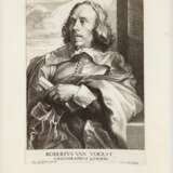 Офорт Портрет художника Robert Van Voerst1800гг.Anthonis van Dyck Engraving Baroque 19th century г. - фото 1