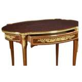 Oval coffee table in Louis XVI style model Adam Weisweiler. France 19th century Mahogany and Gilded bronze mercury 19th century - photo 4