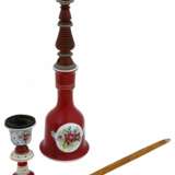 Hand painted porcelain hookah. Kuznetsov factory in Dulevo. Russia. 19th century Porcelain Hand Painted Late 19th century - photo 7