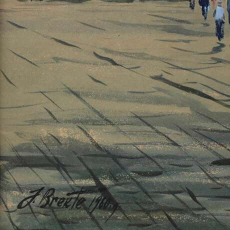 Jānis Brekte. Акварель &laquo;Вильнюс&raquo;. watercolor 20th century г. - фото 3