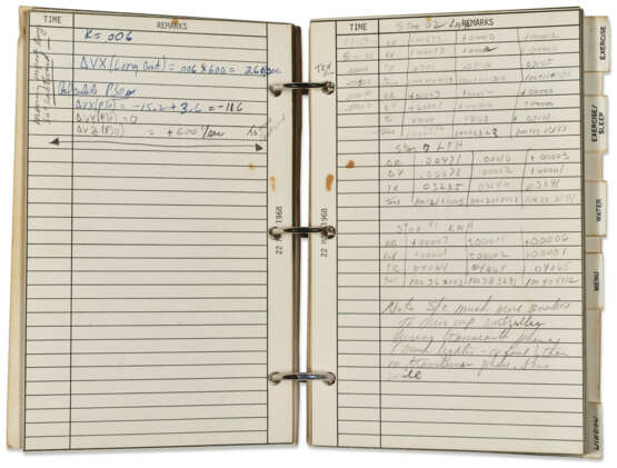 FLOWN APOLLO 8 HANDWRITTEN CREW LOG - фото 5