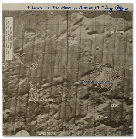 SECTION OF BUZZ ALDRIN`S LUNAR DESCENT MONITORING CHART - фото 1