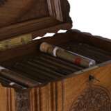 Humidor in Art Deco style. Carved wood 20th century - photo 4