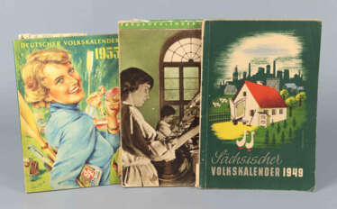 3 Kalender 1949, 1955 und 1963