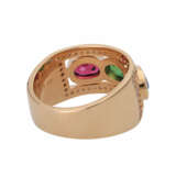 Ring mit 3 oval fac. Edelsteinen von schöner Farbe, - Foto 3
