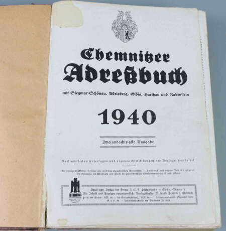 Chemnitzer Adreßbuch 1940 - фото 1