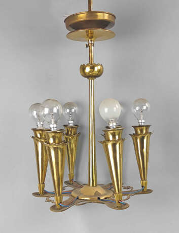 Art Deco Messing Lampe - photo 1