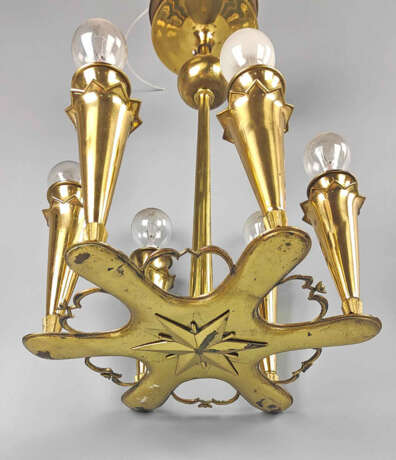 Art Deco Messing Lampe - photo 2