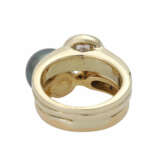 Ring mit 1Brillant ca. 1,0 ct FW (F-G)/SI, 1 Tahiti-Zuchtperle D: ca. 9,5 mm - Foto 4