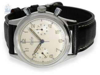 Armbanduhr: seltener, großer Edelstahl-Chronograph, Breitling Premier "oversize" 38mm, Ref. 777 , ca.1950