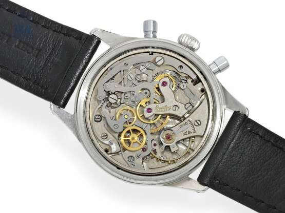 Armbanduhr: seltener, großer Edelstahl-Chronograph, Breitling Premier "oversize" 38mm, Ref. 777 , ca.1950 - Foto 3