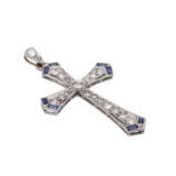 Kreuzanhänger mit Achtkantdiamanten - Foto 3
