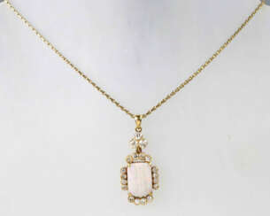 opulenter Opal Brillant Anhänger an Kette – GG 750.