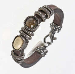 Leder Armband mit Silber