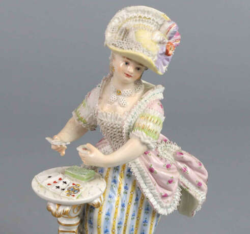 Meissen Figur *Kartenlegerin* 19. Jhd. - Foto 3