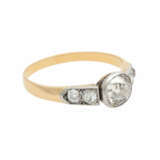 Ring mit 1 Altschliffdiamant im Kissenschliff ca. 0,8 ct - фото 2