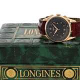 Armbanduhr: seltener, großer, roségoldener Fly-Back-Chronograph, Longines 30CH mit Box und Zertifikat, verkauft 1962 an Fa. Ostersetzer in Milano - фото 3