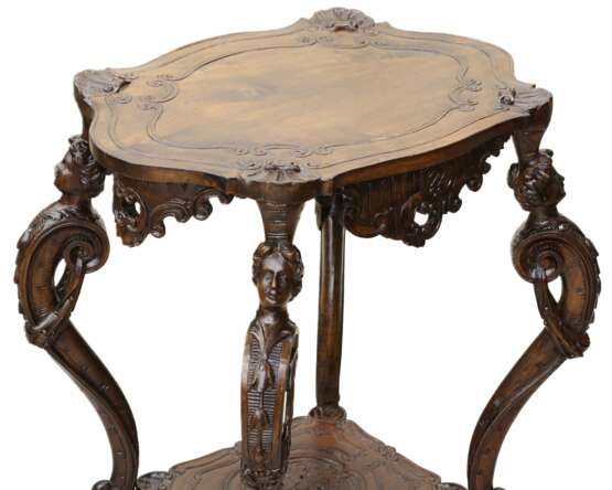 Carved wooden table in neo-Rococo style from the turn of the 19th century. Wood Neorococo At the turn of 19th -20th century - photo 6