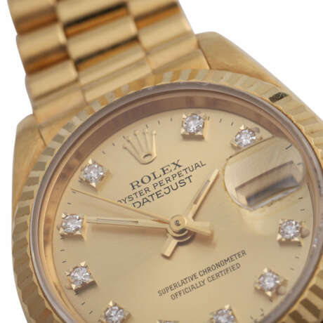 ROLEX Oyster Datejust Damenuhr, Ref. 69178, ca. Anfang 90er Jahre. Gold. - фото 5
