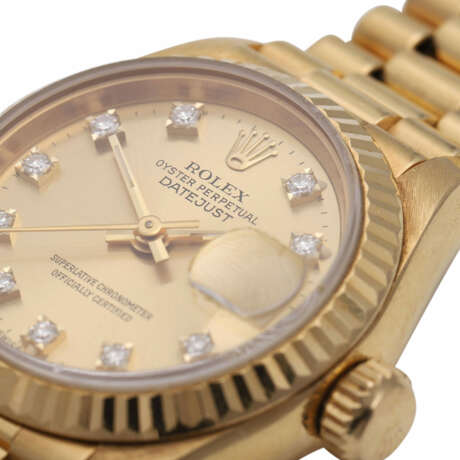 ROLEX Oyster Datejust Damenuhr, Ref. 69178, ca. Anfang 90er Jahre. Gold. - фото 6