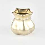 Silver box vase by Orest Kurlyukov in the form of a tied bag. Silver 84 Gilding At the turn of 19th -20th century - photo 3