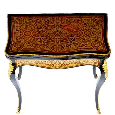 Card table in Boulle style. Marquetry Boulle 19th century - photo 7