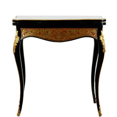 Card table in Boulle style. Marquetry Boulle 19th century - photo 1