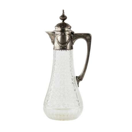 Crystal jug with silver. Early 20th century. Silver 84 Crystal Early 20th century - photo 1