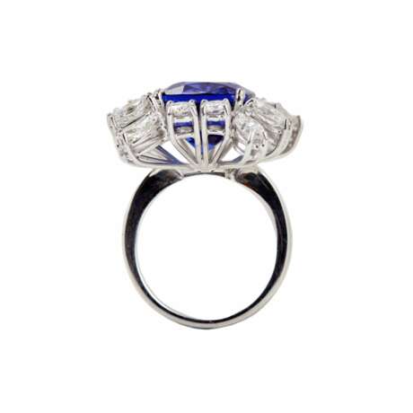 Bague en or avec tanzanite et diamants. Tansanit 21th century - Foto 5